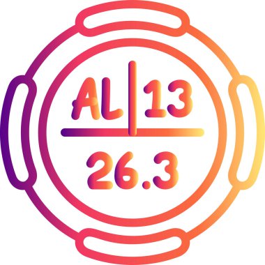 Alüminyum sembol, periyodik tablonun kimyasal elementi, vektör simgesi