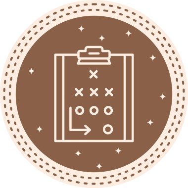 Strateji modern simgesinin vektör çizimi