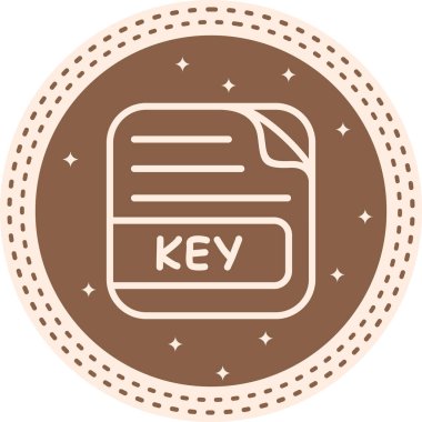 KEY Dosya Biçimlendirilmiş Markalaştırma Vektörü Özelliği
