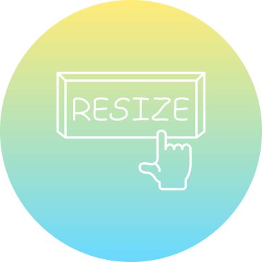 Web simgesi vektör resimlemesini yeniden boyutlandır