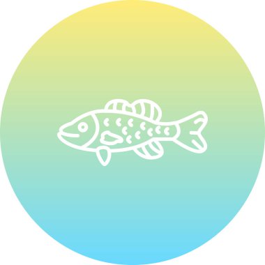 Benekli Bass web simgesi vektör illüstrasyonu