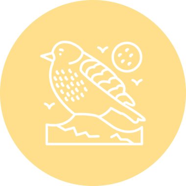 Avrupa Sığırcık ikonu vektör illüstrasyon tasarımı