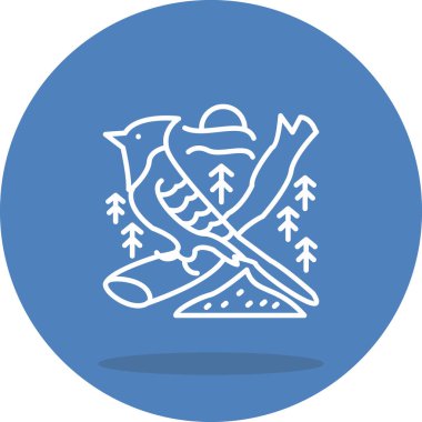 Mavi Jay simge vektör çizimi tasarımı