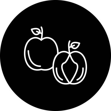 Yeşil Elma Yenilikçi Düz Ürün Tasarım Sembolü