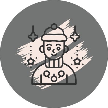 erkek avatar simgesi, vektör illüstrasyonu basit tasarım