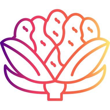 Mutfak uygulamaları veya web sayfaları için organik karnabahar simgesi