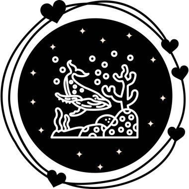 Whale web icon vector illustration