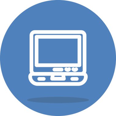 dizüstü bilgisayar simgesi, vektör illüstrasyonu basit tasarım