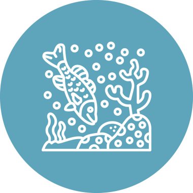 Benekli Bass web simgesi vektör illüstrasyonu