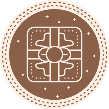 hediye kutusu web simgesi vektör illüstrasyonu