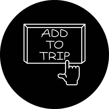 Trip web simgesi vektör illüstrasyonuna ekle