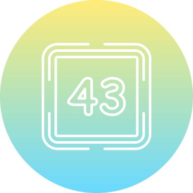 Kırk Üç Web simgesi vektör illüstrasyonu