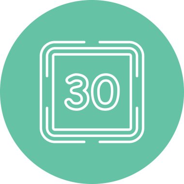 Otuz Web simgesi vektör illüstrasyonu sayılıyor