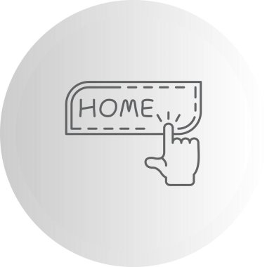 Ev Parmağı Tap Web simgesi vektör çizimi