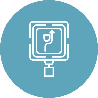 Sağ Web simgesi vektör illüstrasyonunu koru