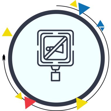 Alarm Web simgesi vektör illüstrasyonu yok