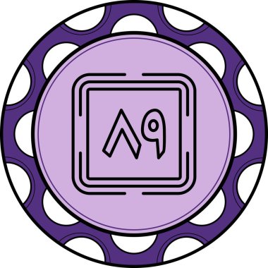 Seksen Dokuz Web simgesi vektör illüstrasyonu