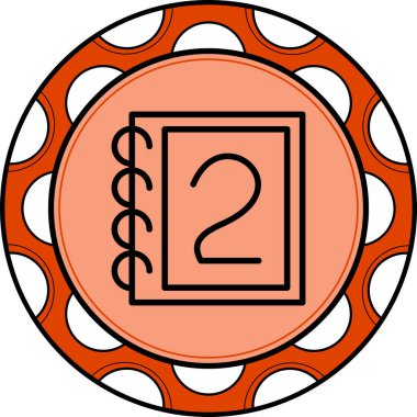 Spiral kitap kapağında 2 numara.