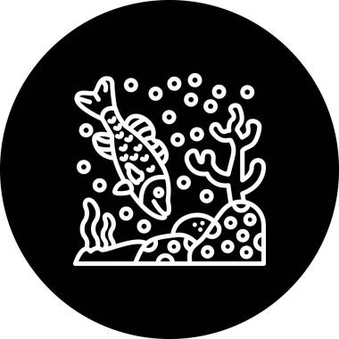 Benekli Bass web simgesi vektör illüstrasyonu