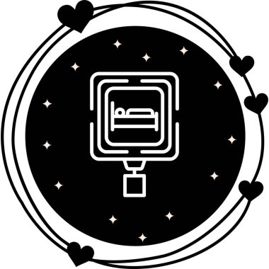 Konaklama web simgesi vektör çizimi