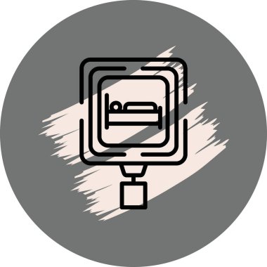Konaklama web simgesi vektör çizimi