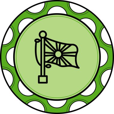 Makedonya Cumhuriyeti 'nin ulusal bayrağı ikon ve tasarım unsuru