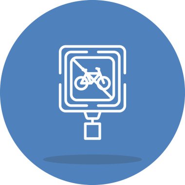 Bisiklet yok. Web simgesi basit illüstrasyon