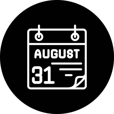 31 Ağustos Asgari Düz Vektör İllüstrasyonu