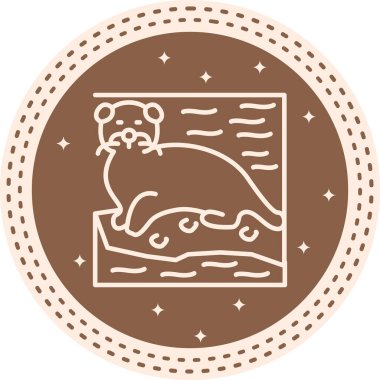 Susamuru simgesi vektör çizimi