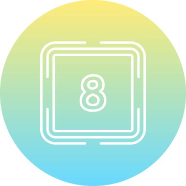 Sekiz numarayla basit bir ağ düğmesi. 8