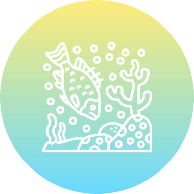 Bluegill ağ simgesi, vektör illüstrasyonu