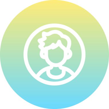 Kullanıcı simgesi. Genç bir çocuğun basit bir çizimi.