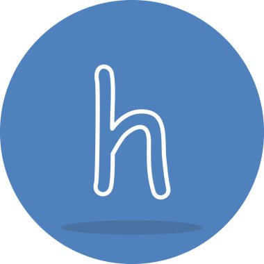 Küçük Harf H web simgesi vektör illüstrasyonu