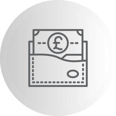 wallet icon, vector illustration simple design