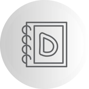 Büyük harf D web simgesi vektör illüstrasyonu