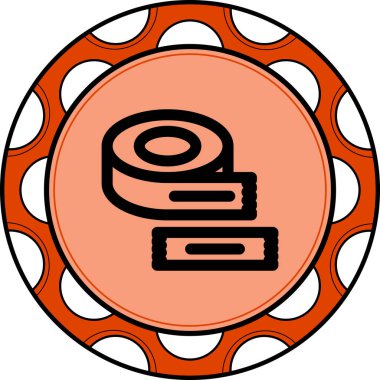 Yapışkan Teyp ağ ikonu vektör çizimi