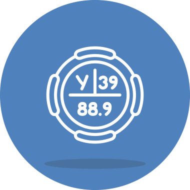 Yttrium sembolü, periyodik tablonun kimyasal elementi, vektör simgesi