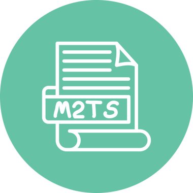 M2TS Zarif Profesyonel Düz Grafik Sembolü