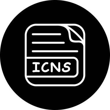 ICNS simge dosya biçimi vektör illüstrasyonu 