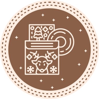 Müzik Albümü Web simgesi vektör çizimi