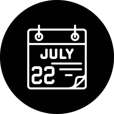 22 Temmuz Sofistike Özel Vektör Sanat Nesnesi