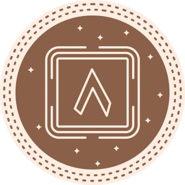 Sekiz numaralı Urduca ile basit web simgesi