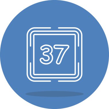 Thirty Seven  web icon vector illustration