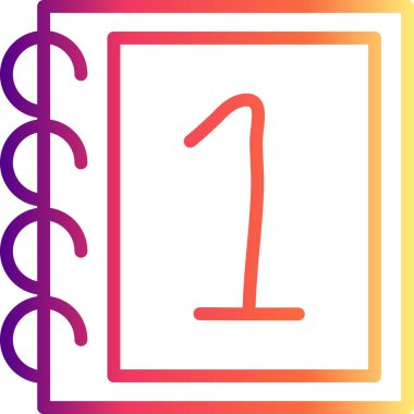 Bir spiral kitap kapağında bir numara