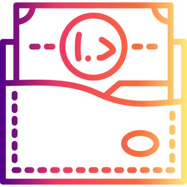 wallet icon, vector illustration simple design