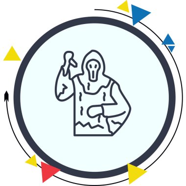 Hayalet web simgesinin vektör modern illüstrasyonu