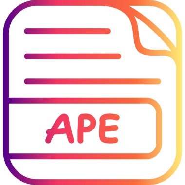 Maymun Dosya simgesinin yer aldığı renkli Gradyan tasarımı