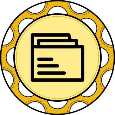 Klasör web simge vektör çizim