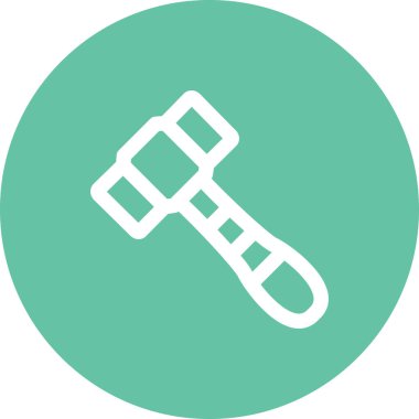 Modern Çekiç Hattı Simgesi Beyaz Arkaplanda İzole Edildi 