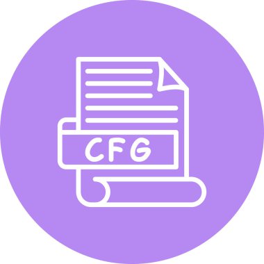 CFG dosya web simgesi vektör illüstrasyonu